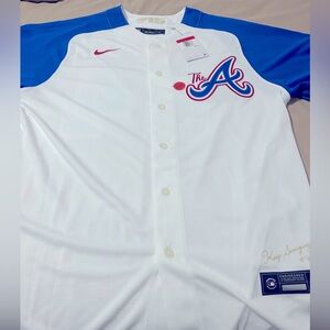 Max Fried Atlanta Braves City Connect Jersey by NIKE® Hank Aaron Anniversary LG
